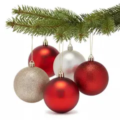 MICA - Set 20 Bolas Árbol Verde Y Dorado 7cm