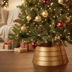 MICA - Faldón para Árbol Navidad Dorado 56x25cm
