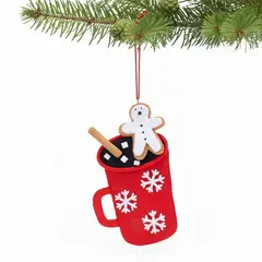 MICA - Adorno Árbol Taza Roja 12cm