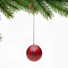 MICA - Adorno Árbol Bola Rayas 8cm