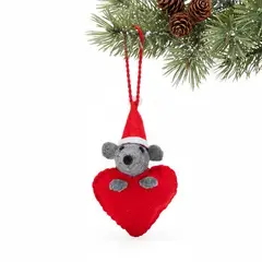 MICA - Adorno Árbol Ratón Corazón 10cm