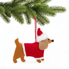 MICA - Adorno Árbol Muñeco Perro Navideño 14cm