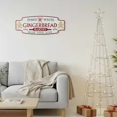 MICA - Adorno Navideño Cartel Panadería De Jengibre 80x30cm