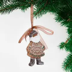 MICA - Adorno Árbol Muñeco Santa Gnomo 9x6cm