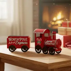 MICA - Tren Navideño Rojo 66x13x26cm