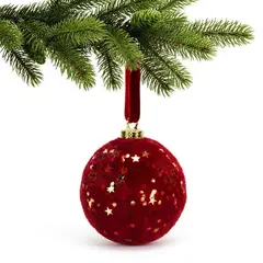 MICA - Adorno Árbol Bola Glitter Estrella 8cm