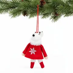 MICA - Adorno Árbol Muñeco Reno Rojo 15cm