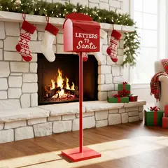 MICA - Adorno Navideño de Buzón Santa Claus 120x25cm