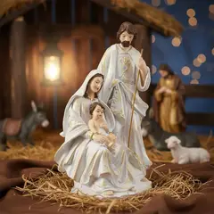 MICA - Nacimiento Navidad Blanco 13.5x10x21cm