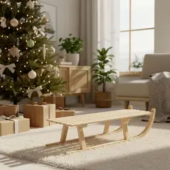 MICA - Adorno Navideño Trineo Madera 80x23x22cm