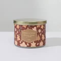 MICA - Vela Navideña Aromática 292g Almendra Y Vainilla