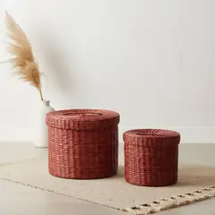 BASEMENT HOME - Setx2 Cajas Redondas Rojas