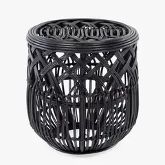 BASEMENT HOME - Banco Rattán Negro 43x39cm