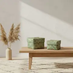 BASEMENT HOME - Set X2 Cajas Cuadradas Natural