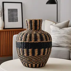 BASEMENT HOME - Jarrón Fibra Natural 33cm