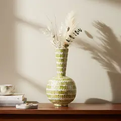 BASEMENT HOME - Jarrón Capiz 39x20cm