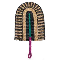 BASEMENT HOME - Abanico Fibras Naturales Multicolor 26x35cm