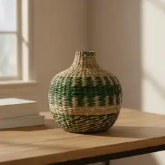 BASEMENT HOME - Jarrón Fibra Natural 27cm