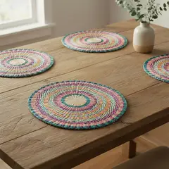 BASEMENT HOME - Set x4 Individuales Fibra Natural 36cm