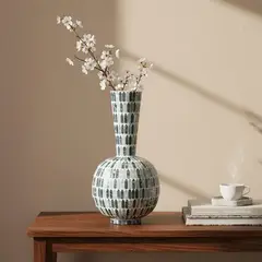 BASEMENT HOME - Jarrón Capiz 39x20cm