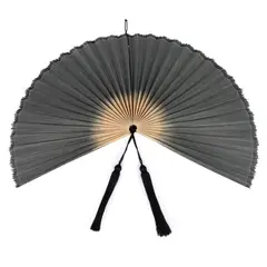 BASEMENT HOME - Abanico Fibras Naturales Negro 110x46cm