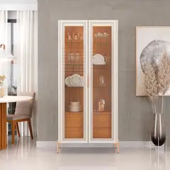 BASEMENT HOME - Vitrina Olivia 2 Puertas 2 Cajones 3 Repisas