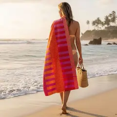 AMBIENTA - Toalla de Playa 100% Algodón 70x150cm