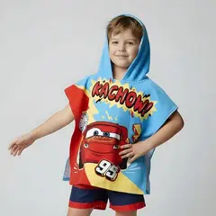 DISNEY - Toalla De Playa Cars Con Capucha