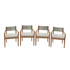 BASEMENT HOME - Set X4 Sillas De Comedor De Terraza Aruba