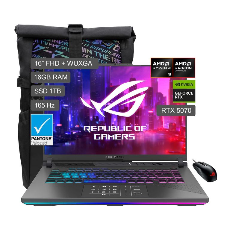 Laptop Gamer Amd Ryzen 9 9955hx Rtx5070 16gb Ram 1tbssd Rog Strix G16 G614fp-rv010w 16" Fhd