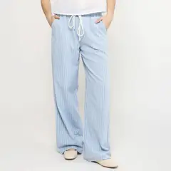 AMERICAN ABBEY - Pantalón Straight Tiro Medio Mujer