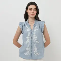 UNIVERSITY CLUB - Blusa Sin Mangas Mujer