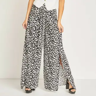 MOSSIMO - Pantalón Palazzo Tiro Alto Mujer