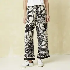 UNIVERSITY CLUB - Pantalón Fluido Tiro Alto Mujer