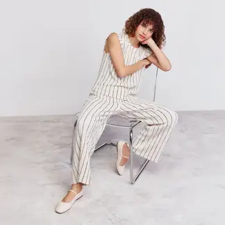 UNIVERSITY CLUB - Pantalón Wide Leg Tiro Alto Mujer