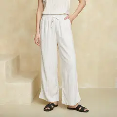 UNIVERSITY CLUB - Pantalón Fluido Tiro Alto Mujer