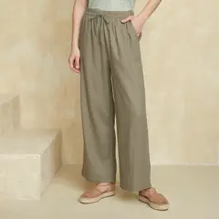 UNIVERSITY CLUB - Pantalón Fluido Tiro Alto Mujer