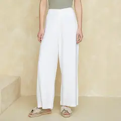 UNIVERSITY CLUB - Pantalón Wide Leg Tiro Alto Mujer