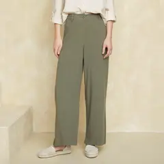 UNIVERSITY CLUB - Pantalón Wide Leg Tiro Alto Mujer