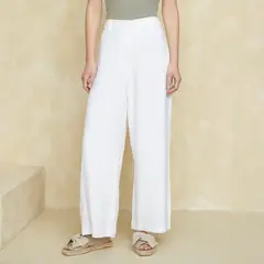 UNIVERSITY CLUB - Pantalón Wide Leg Tiro Alto Mujer