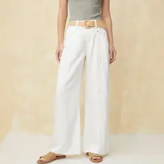 UNIVERSITY CLUB - Pantalón Wide Leg Tiro Alto Mujer