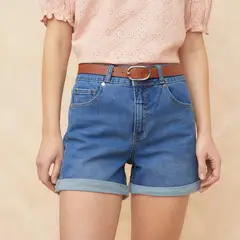 ELLE - Short Denim Tiro Alto Mujer