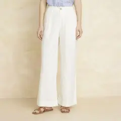 ELLE - Pantalón Fluido Tiro Medio Mujer