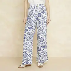 ELLE - Pantalón Fluido Tiro Medio Mujer