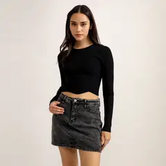 SYBILLA - Chompa Manga Larga Mujer