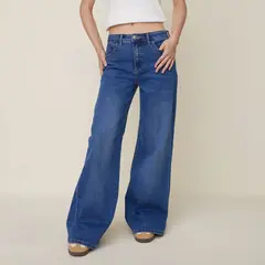 SYBILLA - Jean Wide Leg Tiro Medio Mujer