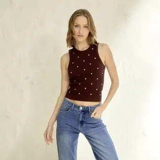 SYBILLA - Polo Sin Mangas Mujer