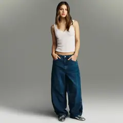 SYBILLA - Jean Baggy Tiro Medio Mujer