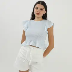 SYBILLA - Blusa Manga Corta Mujer