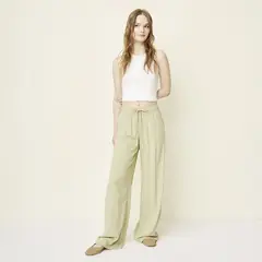 SYBILLA - Pantalón Straight Tiro Medio Mujer